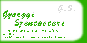 gyorgyi szentpeteri business card